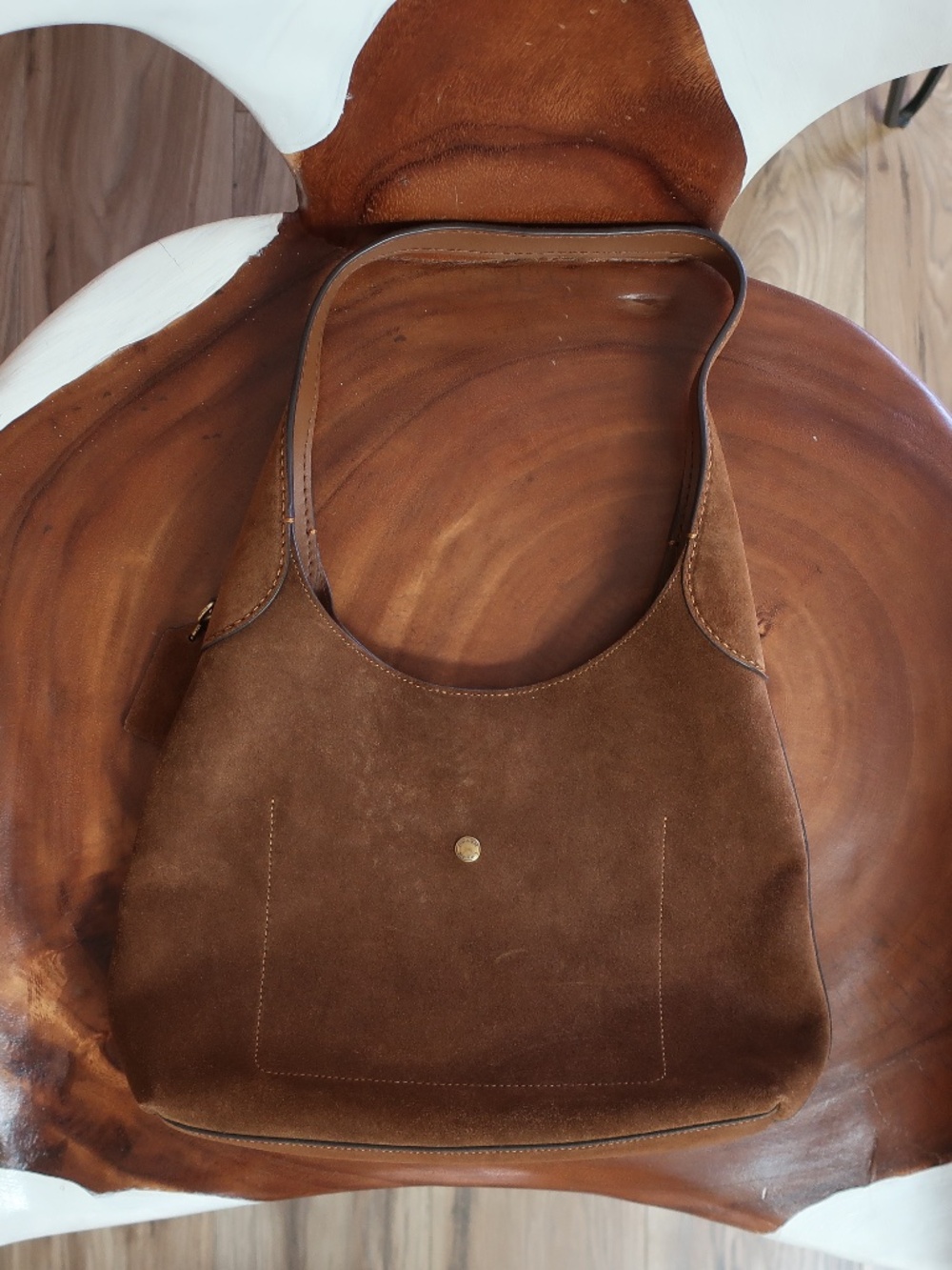 Coach Brooklyn 28 in Warm Brown Suede - Picture 14 of 14